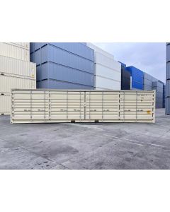 40' Single Trip (New), High Cube with Open Side Doors, Beige in Color with Forklift Pockets and Lockbox