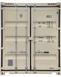 40' Single Trip (New), High Cube, Beige in Color with Forklift Pockets and Lockbox