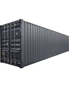 40' Single Trip (New), High Cube, Dark Gray in Color with Forklift Pockets and Lockbox