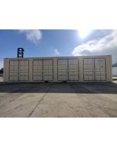 40' Single Trip (New), High Cube with Side Doors, Beige in Color with Forklift Pockets and Lockbox