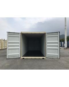 20' Single Trip (New), Standard Height with Double Doors, Beige in Color with Forklift Pockets and Lockbox