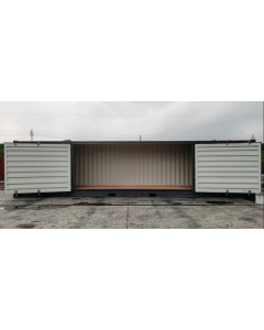 40' Single Trip (New), High Cube with Open Side Doors, Dark Gray in Color with Forklift Pockets and Lockbox