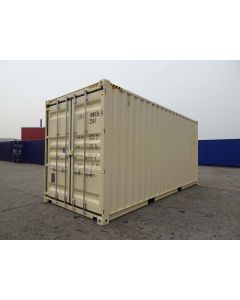 20' Single Trip (New), High Cube Container, Beige in Color with Forklift Pockets and Lockbox