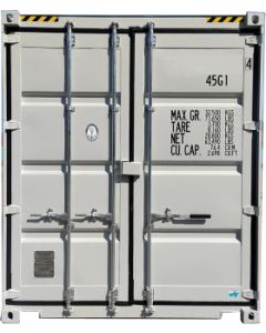 40' Single Trip (New), High Cube, Light Gray in Color with Forklift Pockets and Lockbox